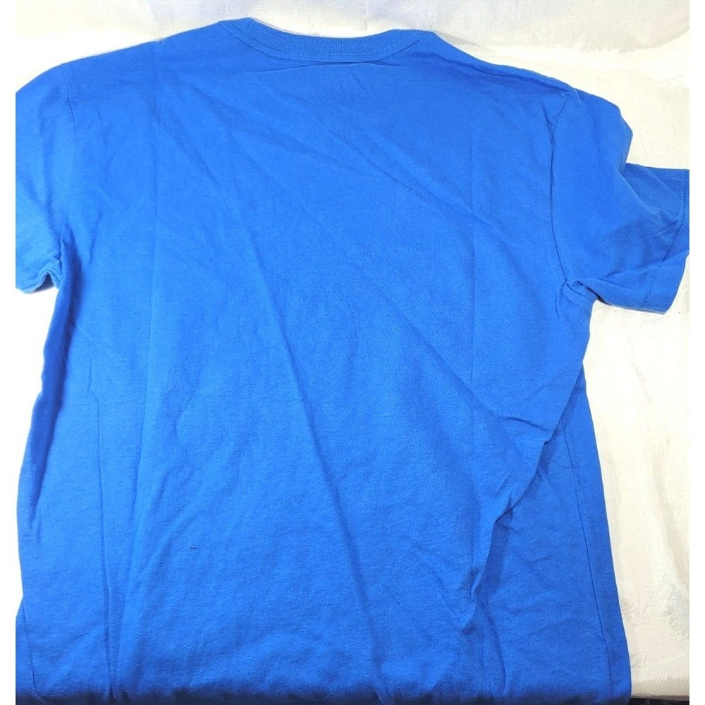 Aeropostale Arch Flocked Graphic Fuzzy Letters Tee T-Shirt - Royal Blue - XS - Picture 4 of 4